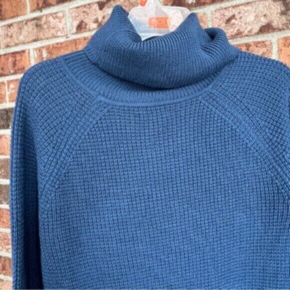 Aritzia  * Wilfred Free 100% Italian merino wool Bianca Dress Sweater dress blue - Picture 9 of 16